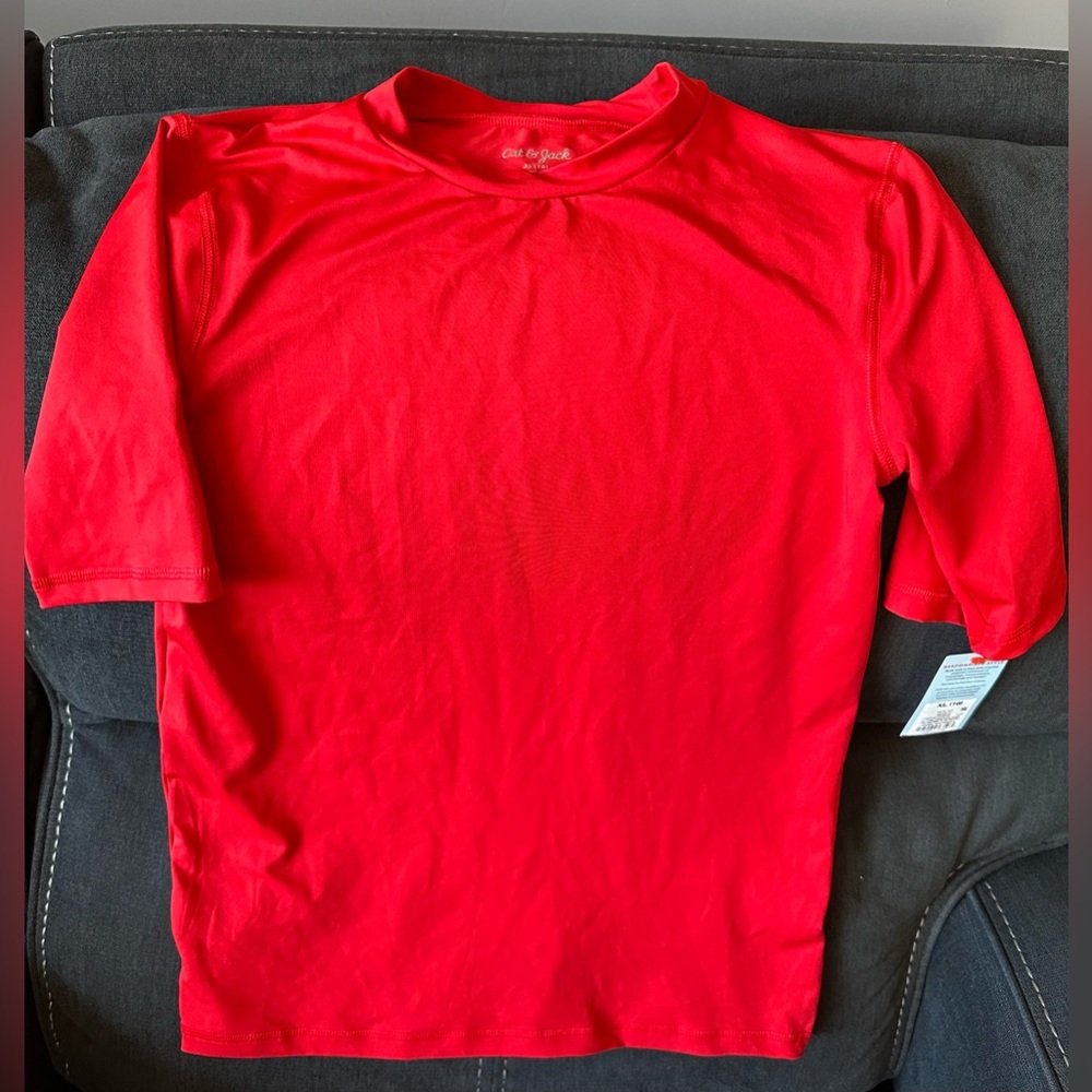Cat & Jack Red Swim Shirt